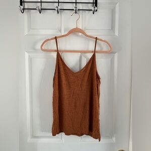 Brown Sleeveless Top